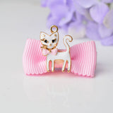 1 piece Cat Girls Hairpins Baby Children Hair Holder Pink hair accessories with crystal. ***FREE INSURED SHIPPING.