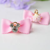 1 piece Cat Girls Hairpins Baby Children Hair Holder Pink hair accessories with crystal. ***FREE INSURED SHIPPING.