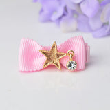 1 piece Cat Girls Hairpins Baby Children Hair Holder Pink hair accessories with crystal. ***FREE INSURED SHIPPING.