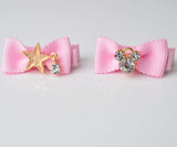 1 piece Cat Girls Hairpins Baby Children Hair Holder Pink hair accessories with crystal. ***FREE INSURED SHIPPING.