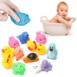 13-Piece Cute Soft Rubber Float Squeeze Bath Toys ***FREE INSURED SHIPPING.
