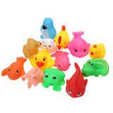 13-Piece Cute Soft Rubber Float Squeeze Bath Toys ***FREE INSURED SHIPPING.