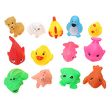 13-Piece Cute Soft Rubber Float Squeeze Bath Toys ***FREE INSURED SHIPPING.