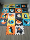 18-Pieces Cartoon Animal Pattern Carpet ***FREE INSURED SHIPPING.