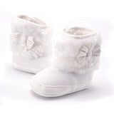 Hand-Knitted Bowknot Fleece Snow Boots ***FREE INSURED SHIPPING.