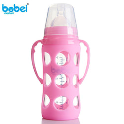 Silicone Glass 240ml Feeding Bottle ***FREE INSURED SHIPPING.