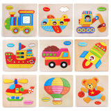 9 Piece/lot Quality Wooden Puzzle ***FREE INSURED SHIPPING.