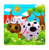 Candywood 3X3 Cute Wooden Animal Puzzles ***FREE INSURED SHIPPING.