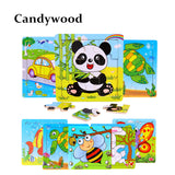 Candywood 3X3 Cute Wooden Animal Puzzles ***FREE INSURED SHIPPING.