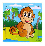 Candywood 3X3 Cute Wooden Animal Puzzles ***FREE INSURED SHIPPING.