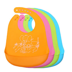 Hot Baby Children Silicone Stereo Bibs Adjustable Waterproof Bibs Crumb Catcher ***FREE INSURED SHIPPING.