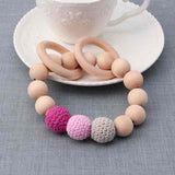 Natural Round Wood Bracelet Teether Toy ***FREE INSURED SHIPPING.