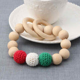 Natural Round Wood Bracelet Teether Toy ***FREE INSURED SHIPPING.