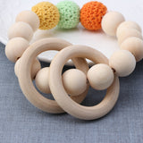 Natural Round Wood Bracelet Teether Toy ***FREE INSURED SHIPPING.