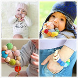 Natural Round Wood Bracelet Teether Toy ***FREE INSURED SHIPPING.