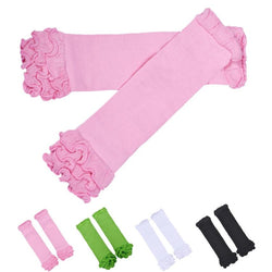 Cotton Color Leg Warmers with Ruffles ***FREE INSURED SHIPPING.
