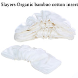 5 Pieces Reusable Bamboo Cotton Cloth Diaper Inserts ***FREE INSURED SHIPPING.